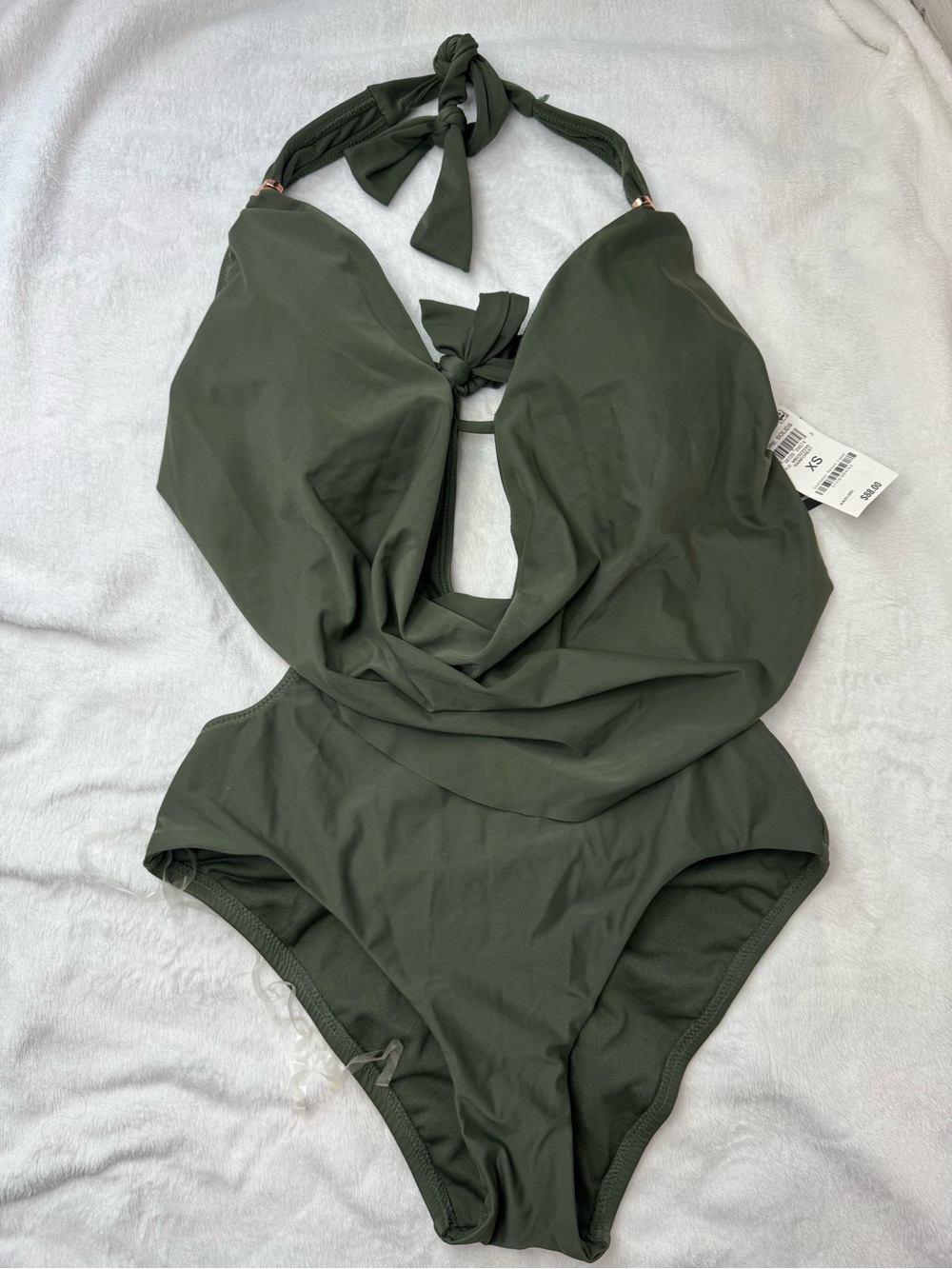 Bar III Olive Green One-Piece Swimsuit